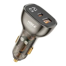 شارژر فندکی فست شارژ هیسکا HISKA 95W مدل HCC-326 شارژر فندکی فست شارژ هیسکا HISKA 95W مدل HCC-326