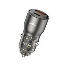 شارژر فندکی سوپر فست 2 پورت هیسکا 95W مدل HCC-329 شارژر فندکی سوپر فست 2 پورت هیسکا 95W مدل HCC-329